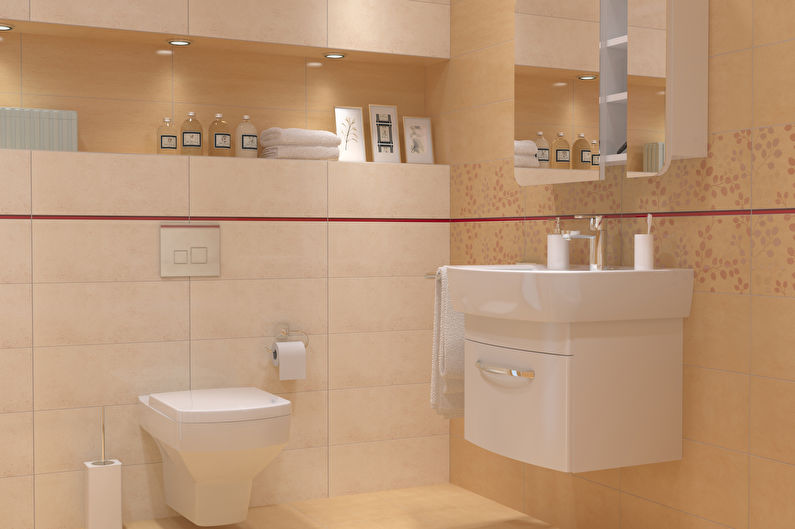 Дизайн узкой ванной комнаты - Системы хранения