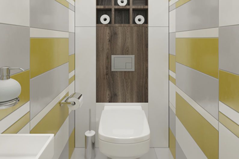 Дизайн узкой ванной комнаты - Системы хранения