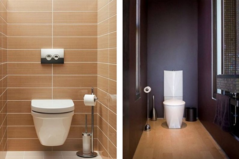 Дизайн интерьера маленького туалета - фото