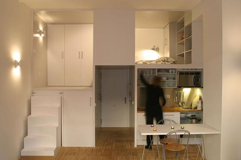 Дизайн интерьера однокомнатной квартиры 33 м2 - фото