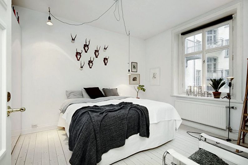Дизайн спальни 9 кв.м. в скандинавском стиле