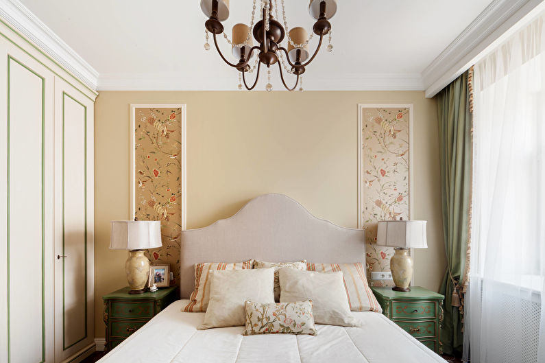 Дизайн маленькой спальни в классическом стиле - Минимум узоров