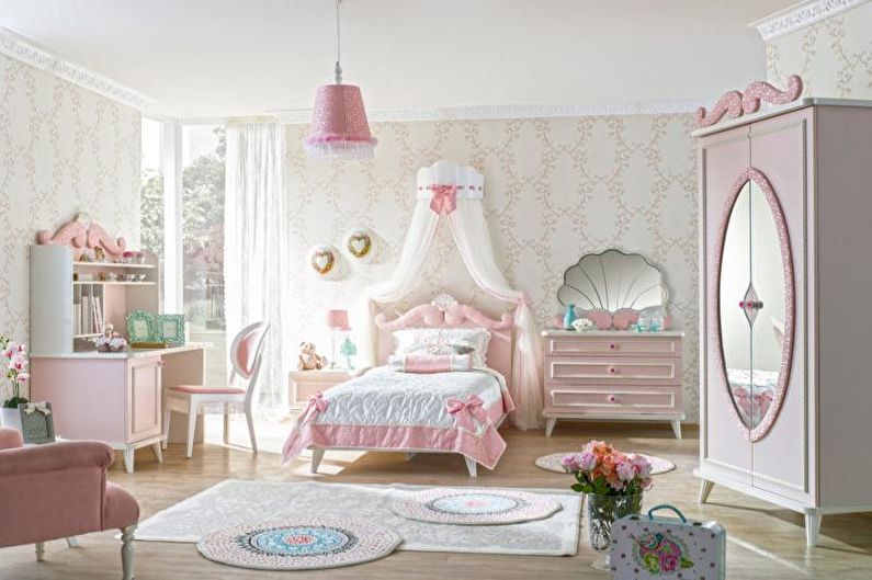 Дизайн розовой детской комнаты - Особенности