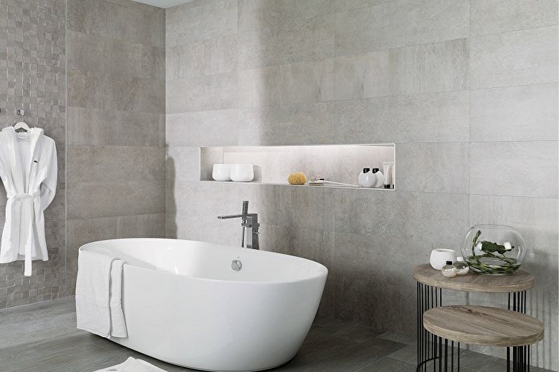 Дизайн интерьера ванной комнаты в стиле лофт - фото