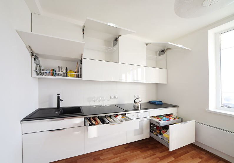 Системы хранения - дизайн кухни в стиле минимализм
