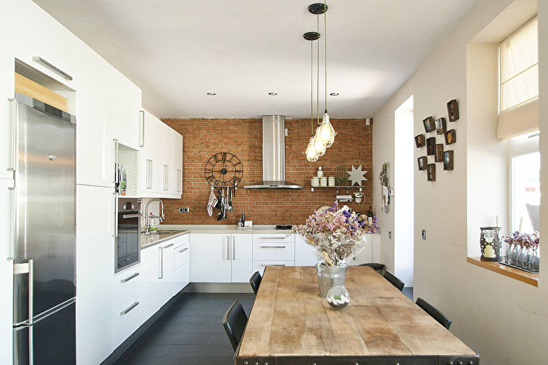 Дизайн кухни в стиле лофт (40 фото), кухня в индустриальном стиле .