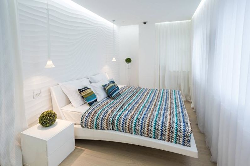 Белая спальня - Дизайн интерьера 2023