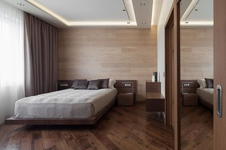Дизайн спальни 2023 - Отделка потолка