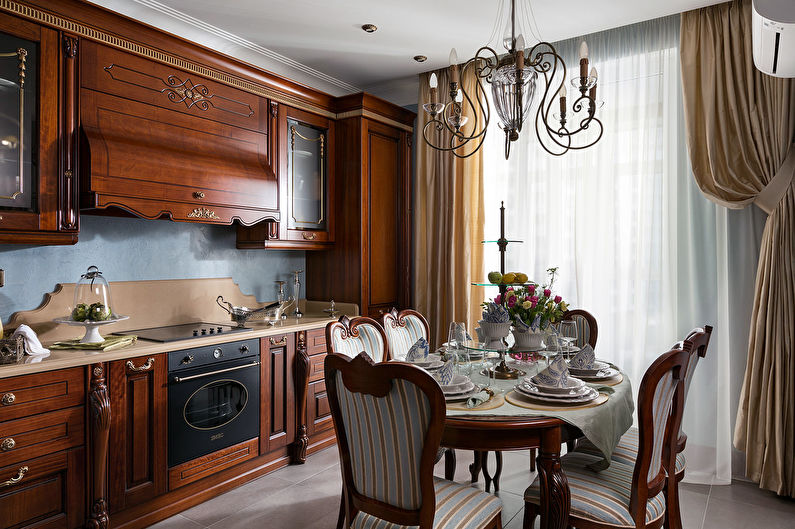 Дизайн кухни в классическом стиле - 65 фото интерьеров