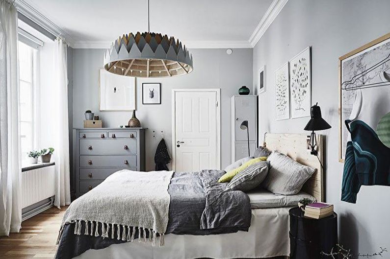 Спальня - Дизайн квартиры в скандинавском стиле