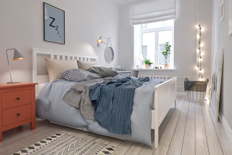 Спальня - Дизайн квартиры в скандинавском стиле