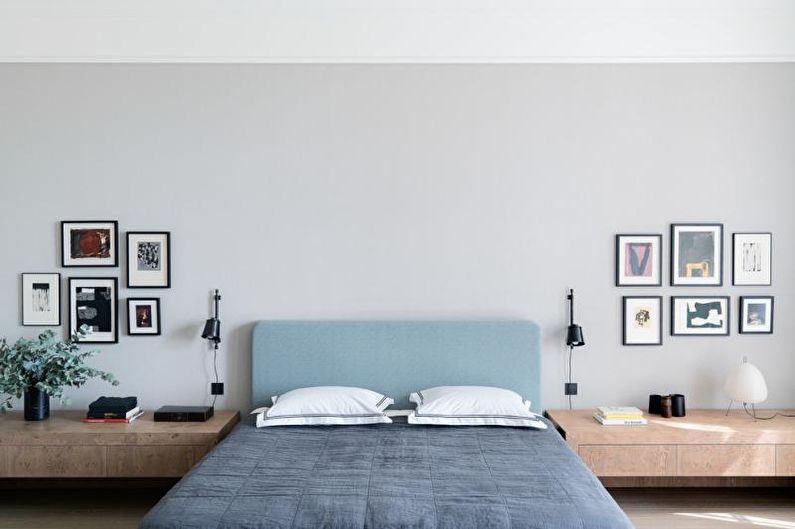 Белая спальня в скандинавском стиле - Дизайн интерьера