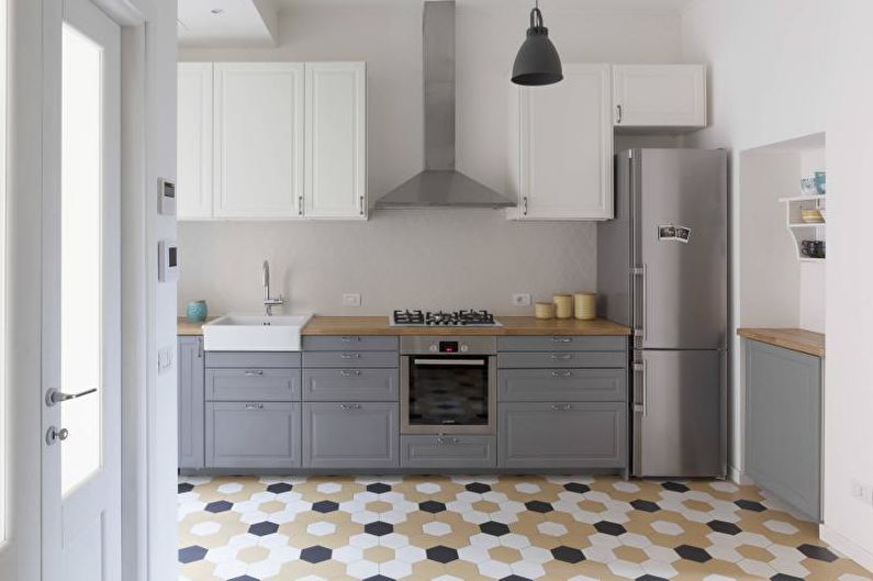 Дизайн интерьера кухни в белом цвете - фото