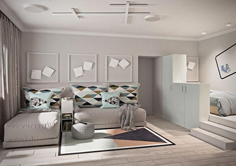 Однокомнатная квартира 40 кв.м. для семьи из трех человек - дизайн интерьера