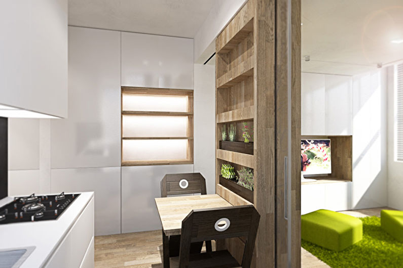 Однокомнатная квартира-трансформер площадью 40 кв.м. - дизайн интерьера