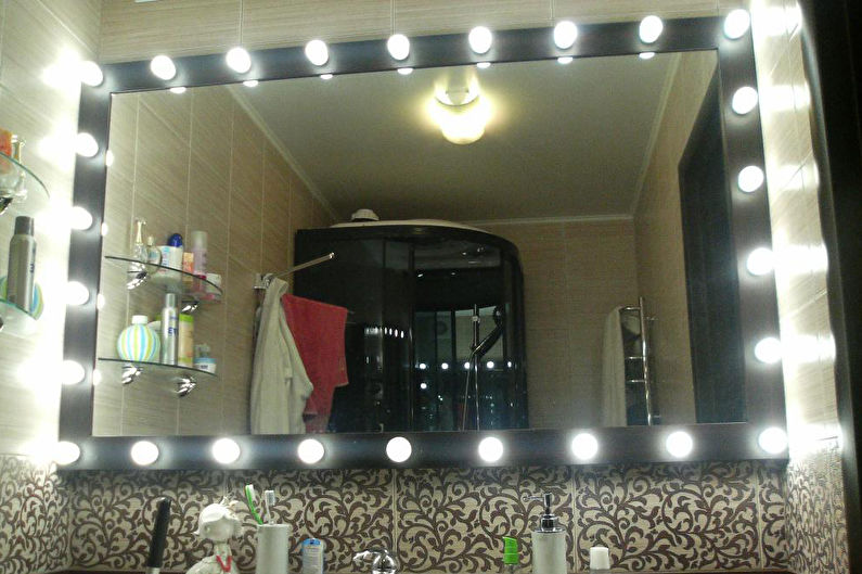 Декор комнаты своими руками - Рама для зеркала с подсветкой