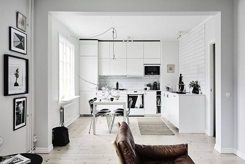 Дизайн кухни 12 кв.м. в скандинавском стиле
