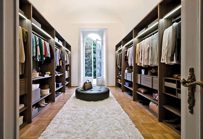 Дизайн гардеробной комнаты - Параллельная планировка