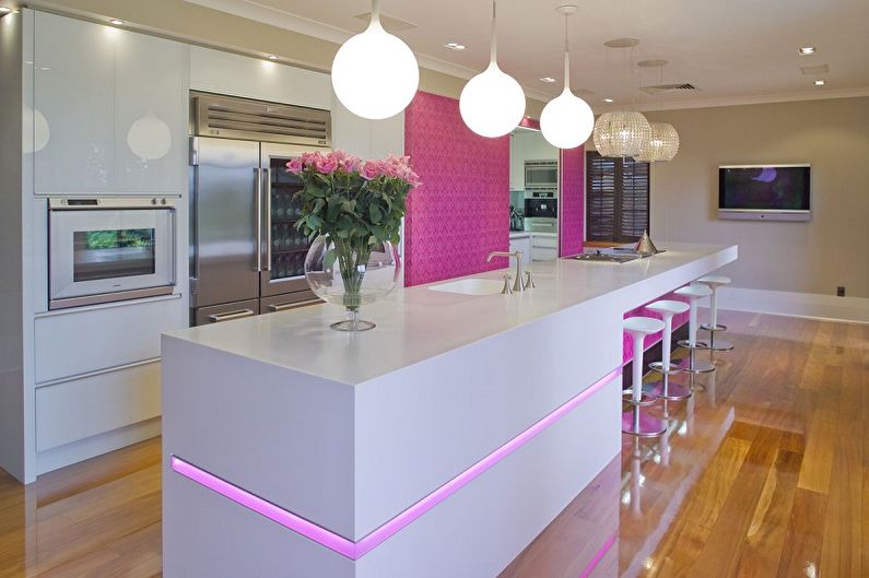 Розовая кухня (80 фото): дизайн интерьера, идеи для ремонта кухни в .