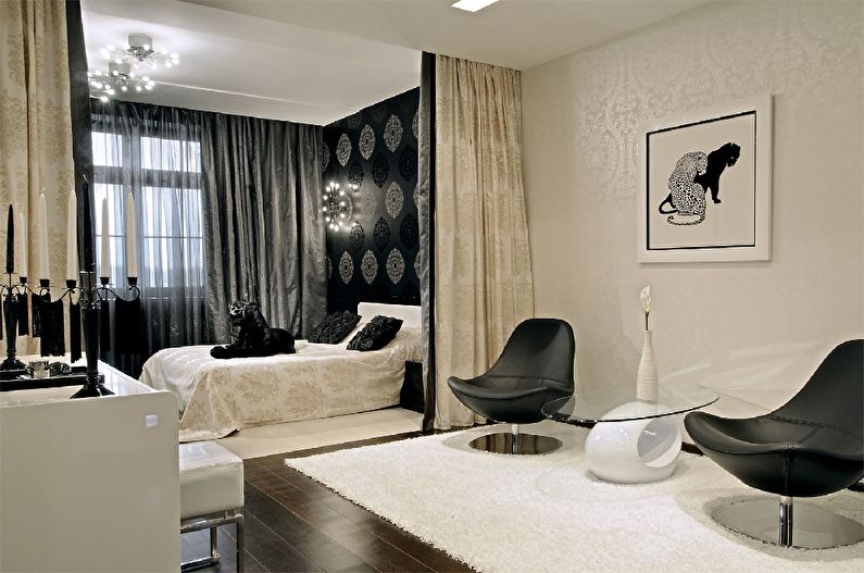 Спальня-гостиная в классическом стиле - Дизайн интерьера
