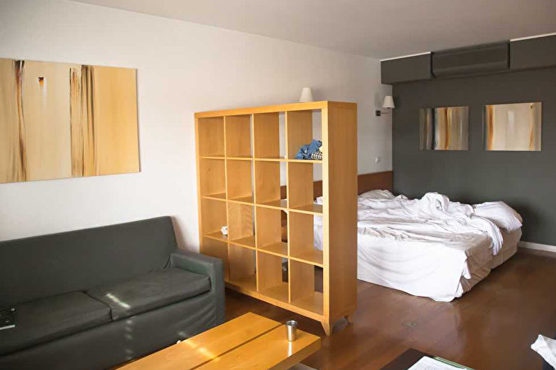 Спальня-гостиная в стиле минимализм - Дизайн интерьера