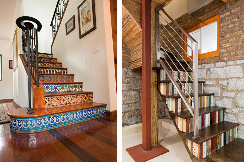Дизайн лестницы на второй этаж - фото