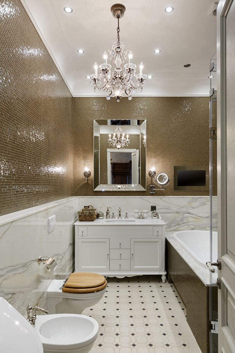 Ванная комната в классическом стиле - Отделка пола