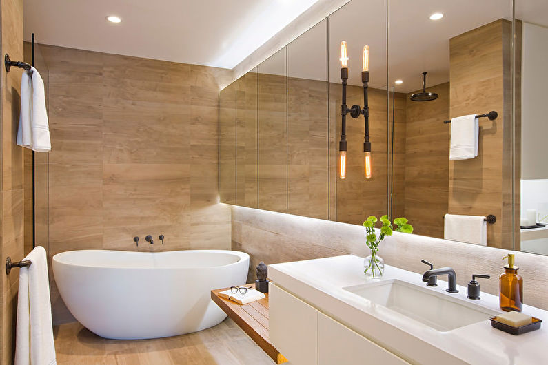 Дизайн ванной в современном стиле - Декор и освещение