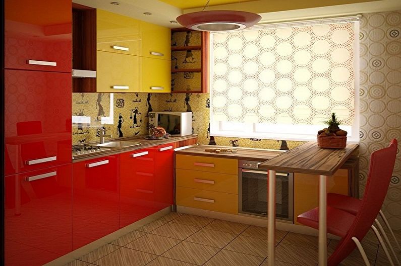 С какими цветами сочетается красный - Дизайн кухни