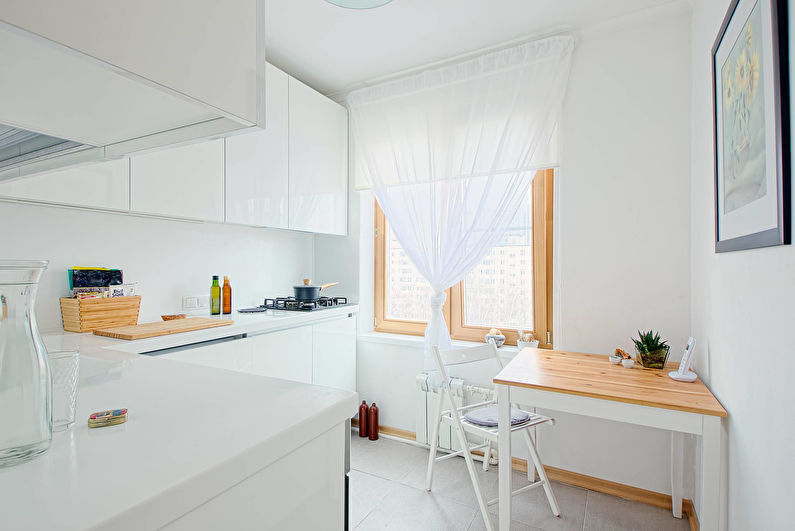 Белая кухня 11 кв.м. - Дизайн интерьера