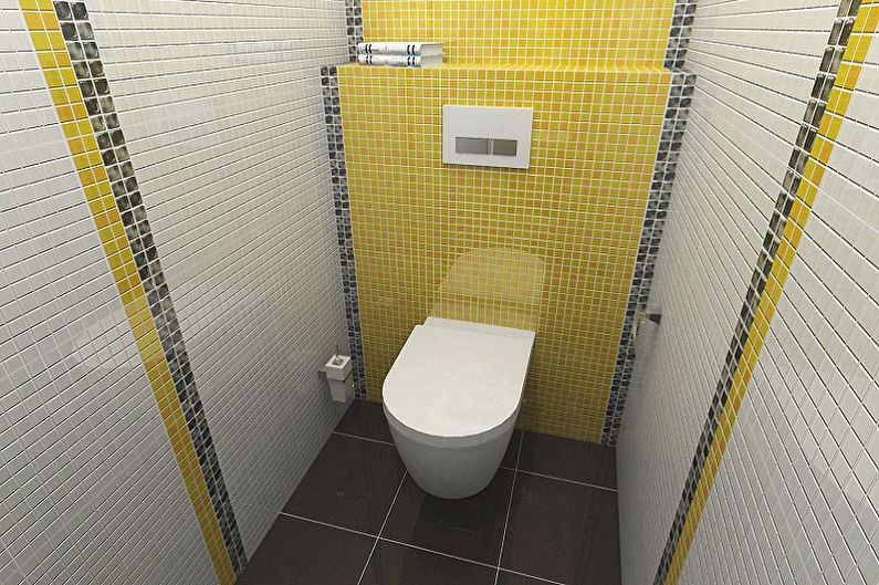 Дизайн туалета в хрущевке - Отделка стен