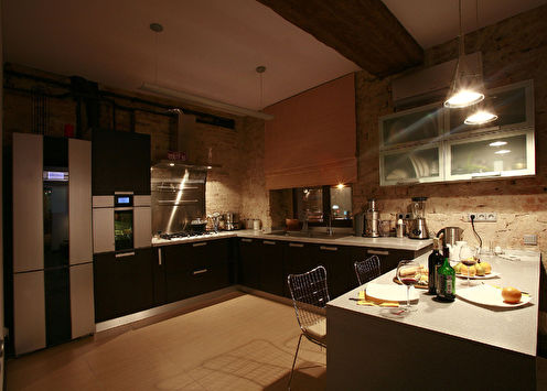 Жизнь в стиле лофт - интерьер кухни от студии Conzept