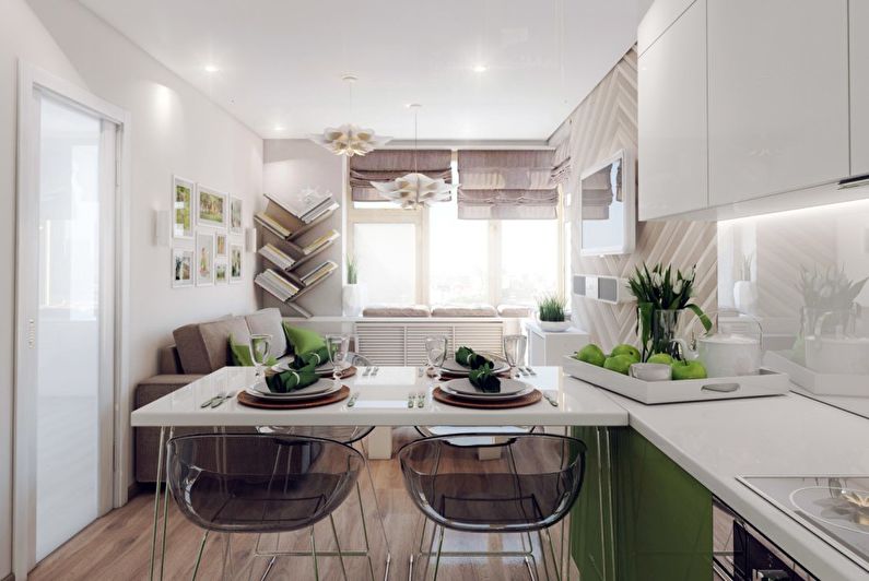 Дизайн кухни-гостиной в маленькой квартире - Текстуры