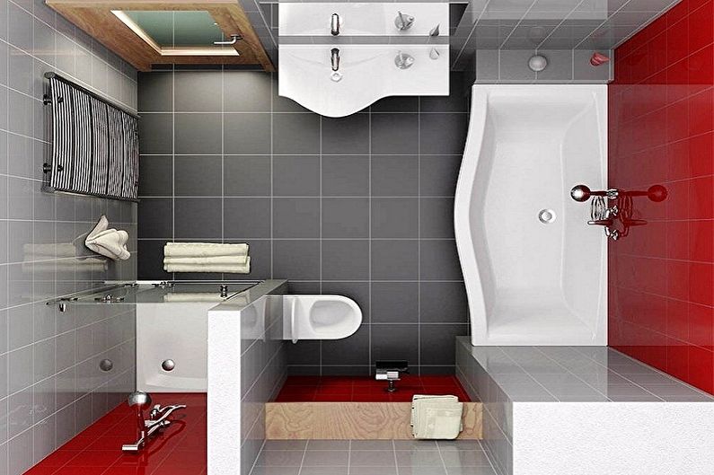 Дизайн ванной комнаты 6 кв.м. - Планировка
