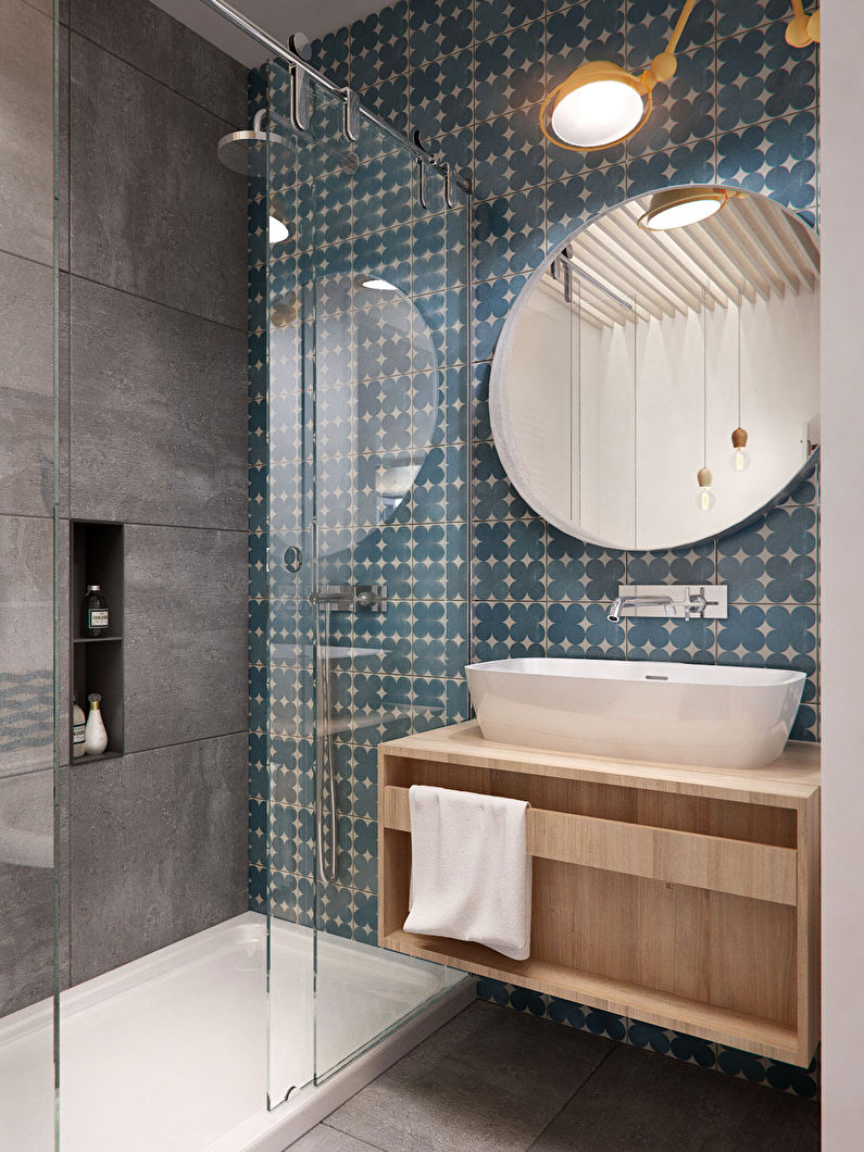Дизайн ванной комнаты 3 кв.м. в современном стиле - фото