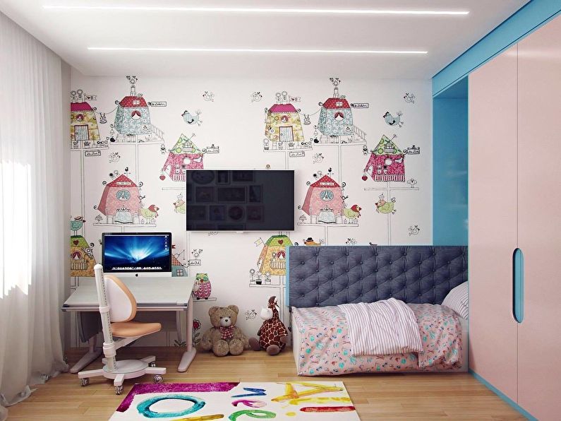 Дизайн маленькой детской комнаты 7-8 кв.м. - фото