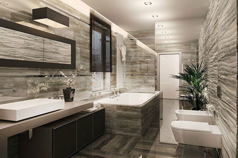 Дизайн узкой ванной комнаты - Освещение и подсветка