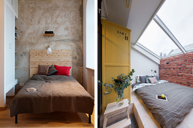 Дизайн спальни в стиле лофт: 75 фото и идей, красивые интерьеры