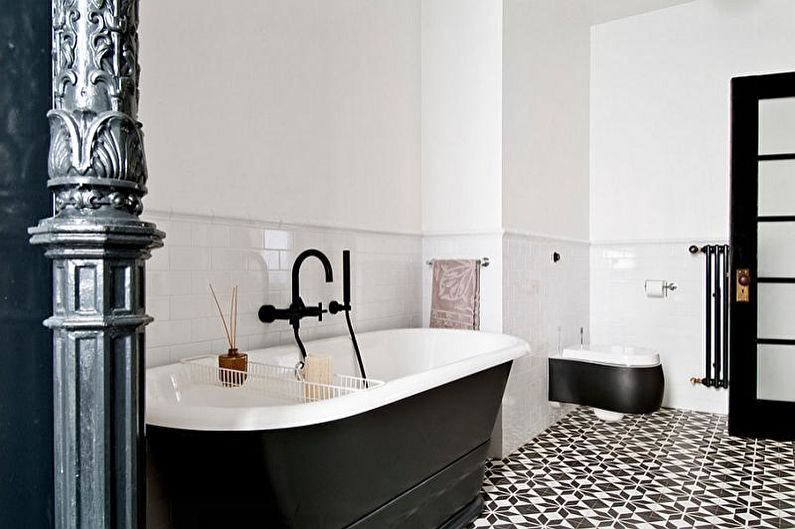 Сочетания цветов в интерьере ванной комнаты - Контрастные оттенки