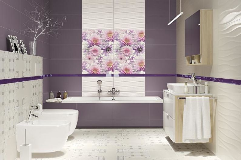 Сочетание цветов в интерьере ванной комнаты - фото