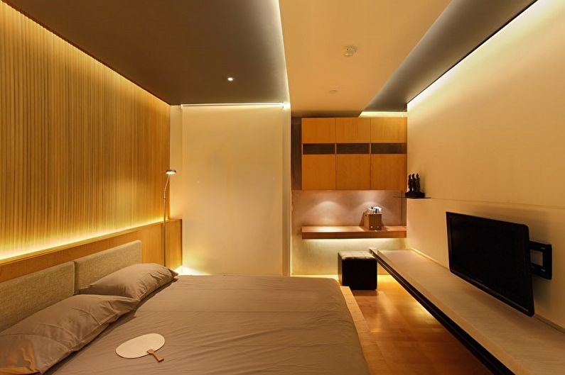 Дизайн інтер'єру спальні 15 кв.  - фото