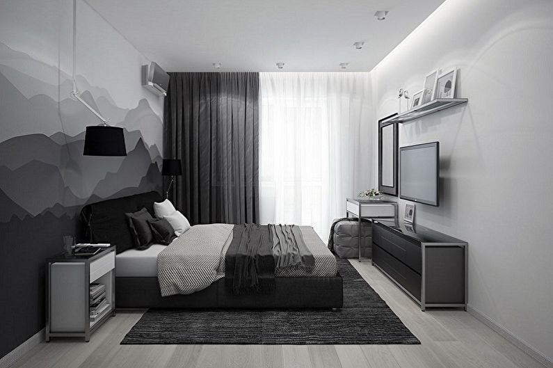 Дизайн інтер'єру спальні 15 кв.  - фото