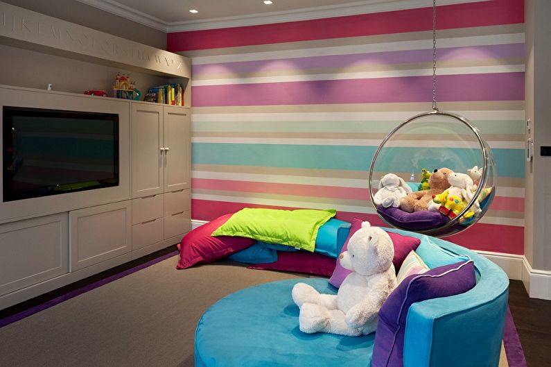 Дизайн маленькой детской комнаты - Отделка стен