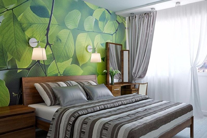 Маленька спальня в еко-стилі.