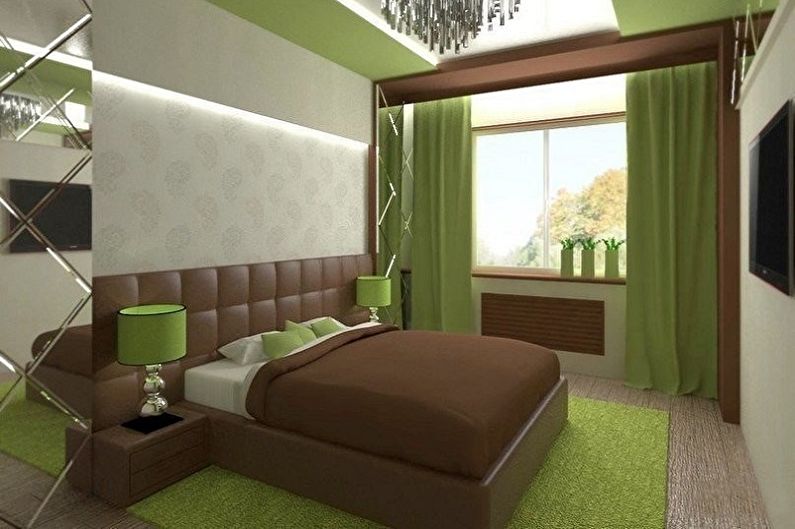 Дизайн інтер'єру маленької спальні.