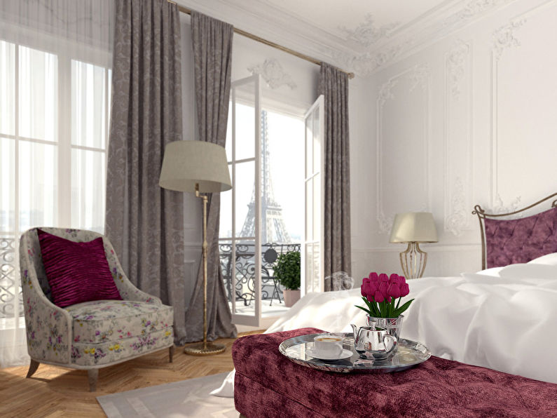 Утро в Париже: Дизайн спальни