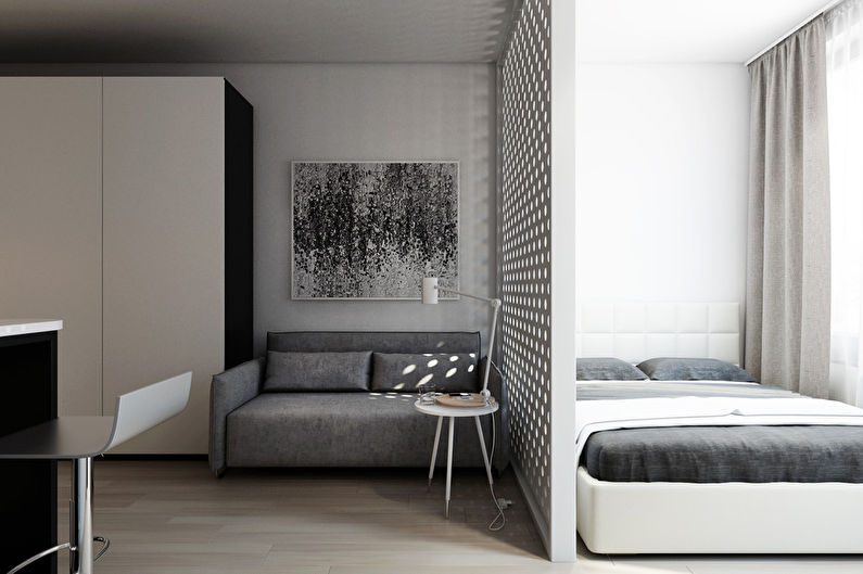 Minimal: Дизайн квартиры-студии 30 кв.м.
