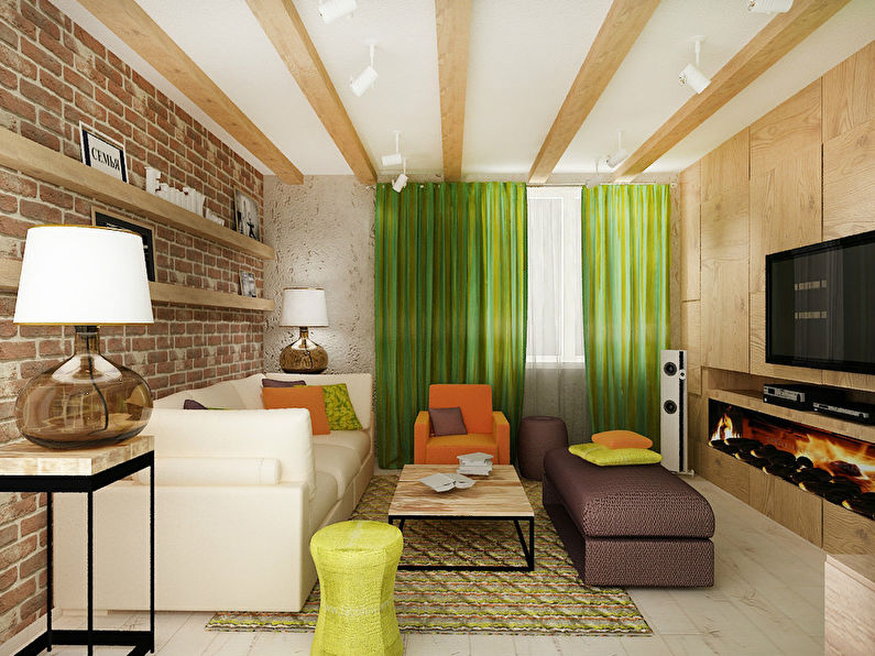 «Тепло и ярко»: Квартира в стиле фьюжн