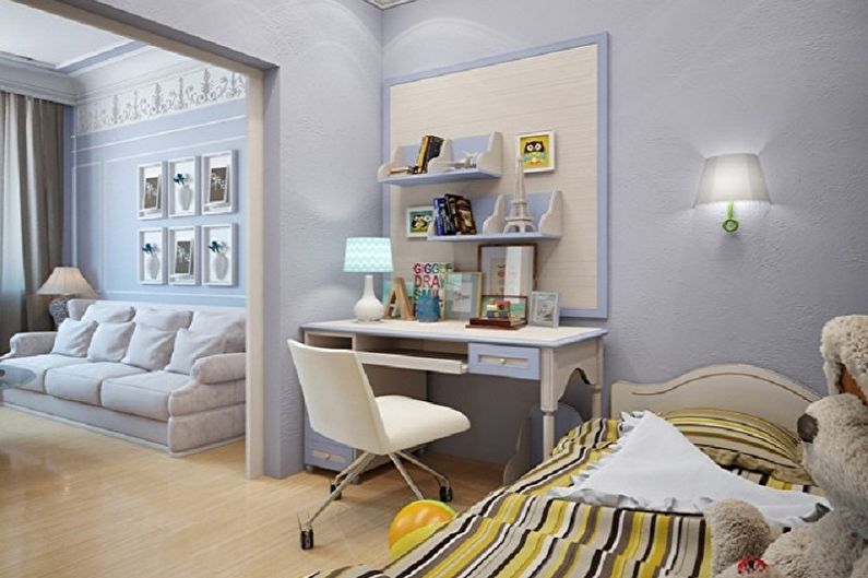 Дизайн спальни и детской в одной комнате - Отделка пола