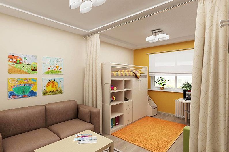 Дизайн спальни и детской в одной комнате - Как выбрать мебель